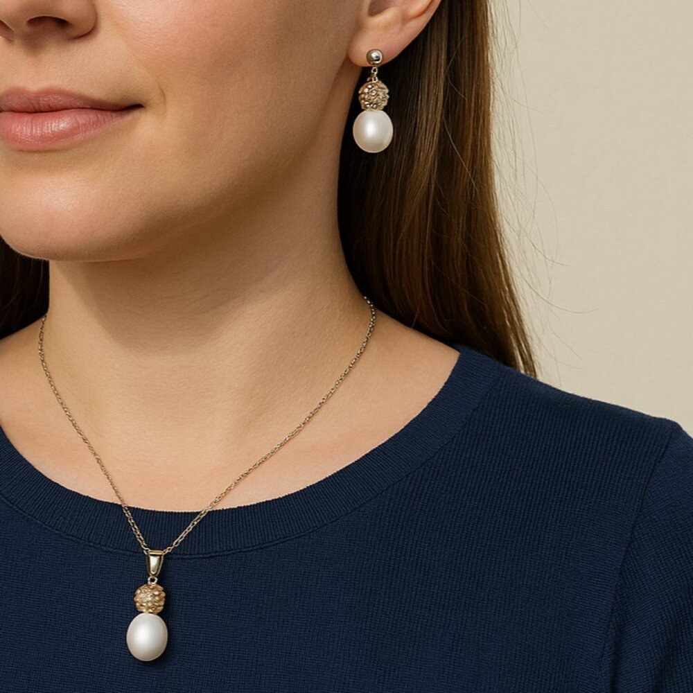 NEW Honora Cultured Pearls Necklace Earrings Boxed Gift Set Jewelry Brand New Ma - Picture 8 of 12